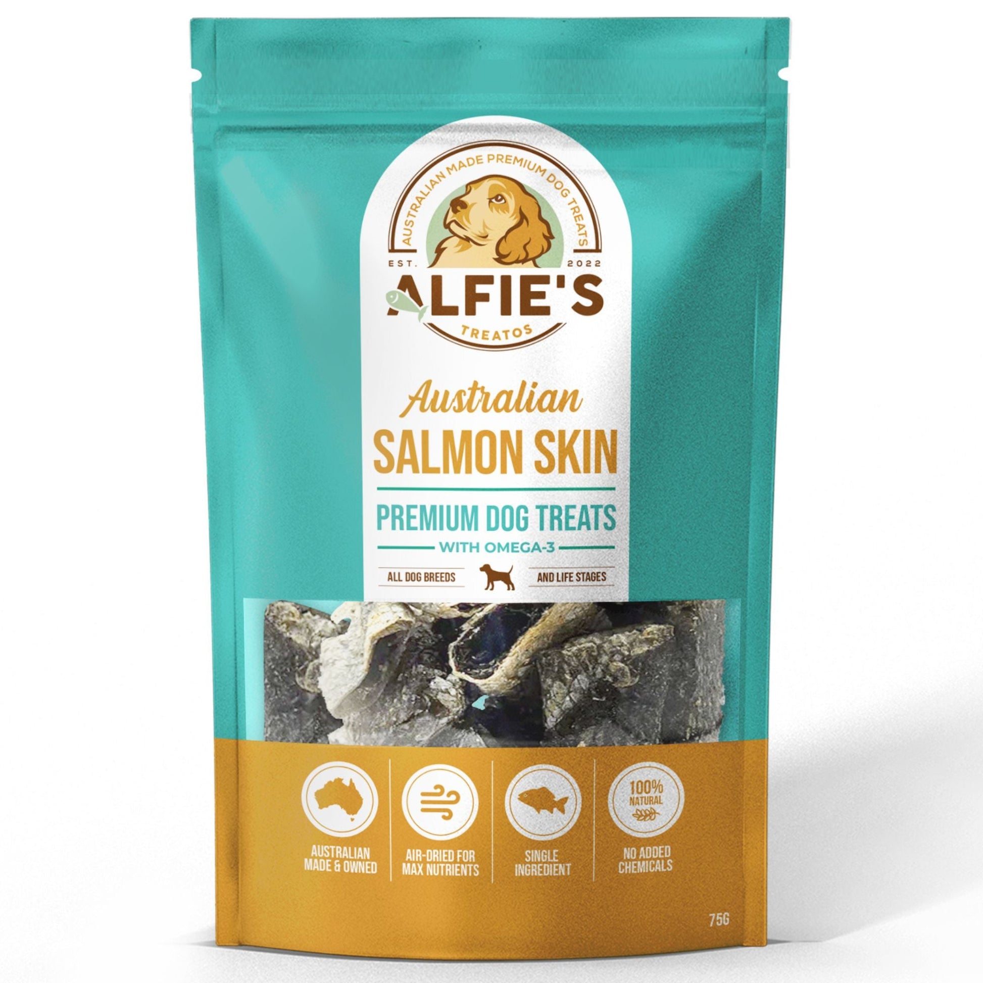 Australian Salmon Skin Dog Treats-0